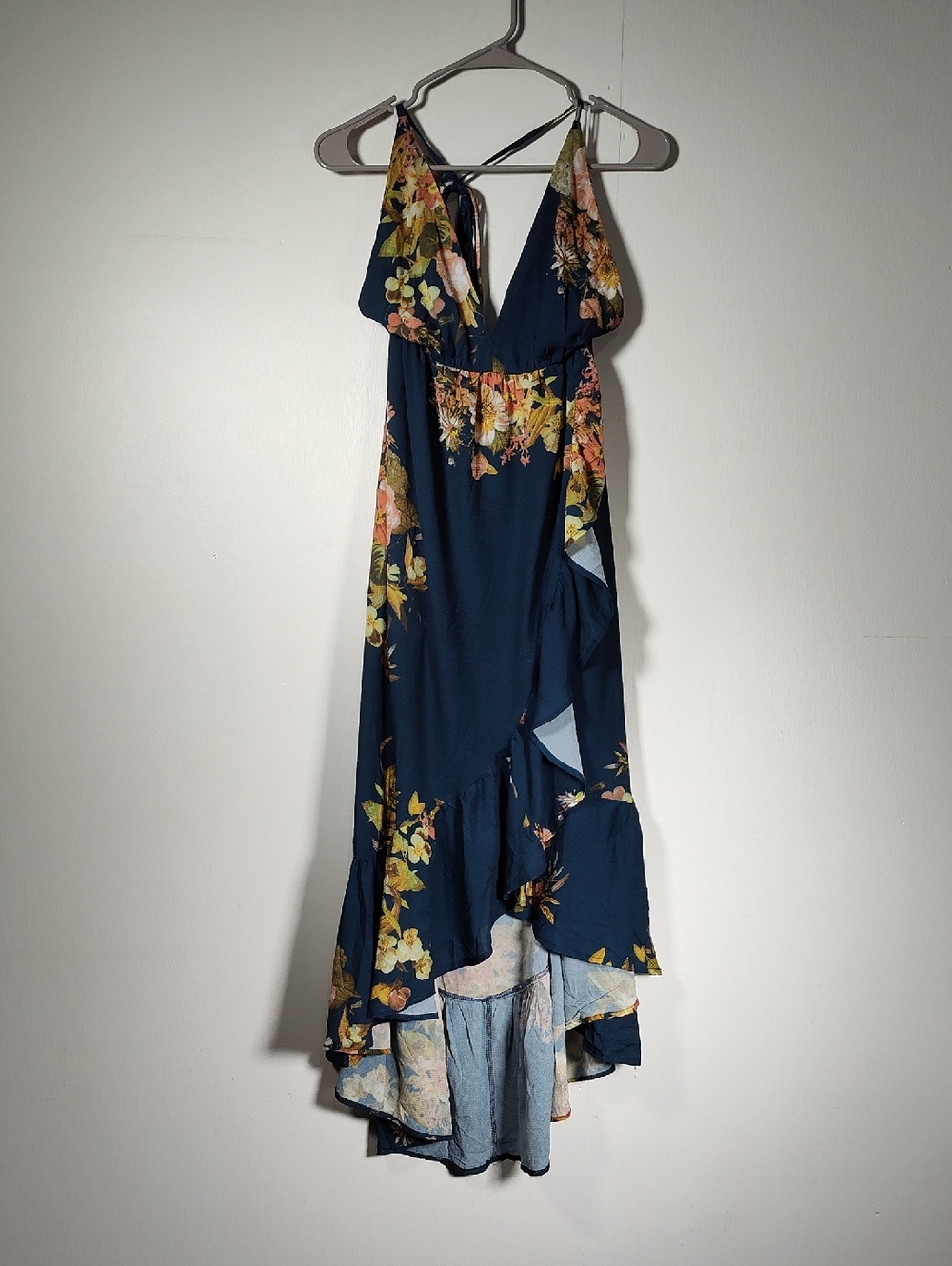 NWT Hello Molly Seattle Love halter wrap maxi floral dress 4 - Picture 5 of 14